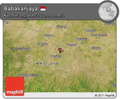 Satellite 3D Map of Babakanjaya