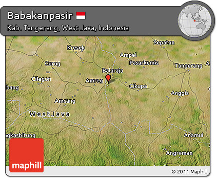 Satellite 3D Map of Babakanpasir
