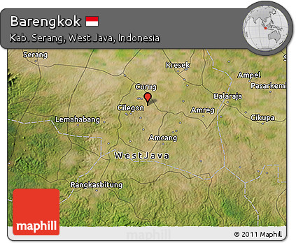Satellite 3D Map of Barengkok