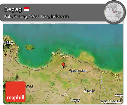 Satellite 3D Map of Begag