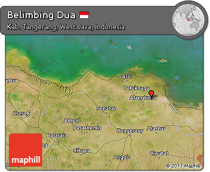 Satellite 3D Map of Belimbing Dua