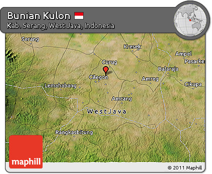 Satellite 3D Map of Bunian Kulon