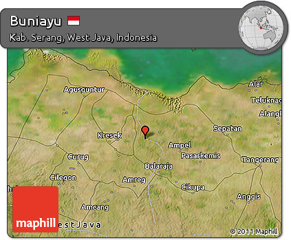 Satellite 3D Map of Buniayu