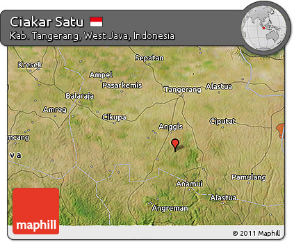Satellite 3D Map of Ciakar Satu