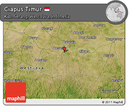 Satellite 3D Map of Ciapus Timur