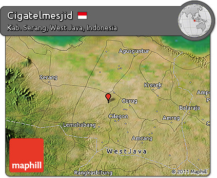 Satellite 3D Map of Cigatelmesjid