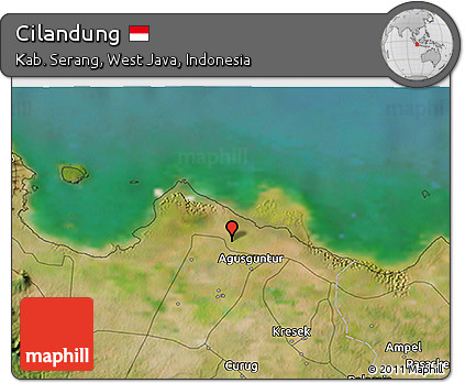Satellite 3D Map of Cilandung