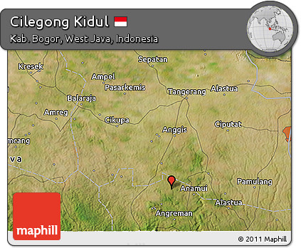 Satellite 3D Map of Cilegong Kidul