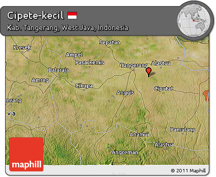 Satellite 3D Map of Cipete-kecil