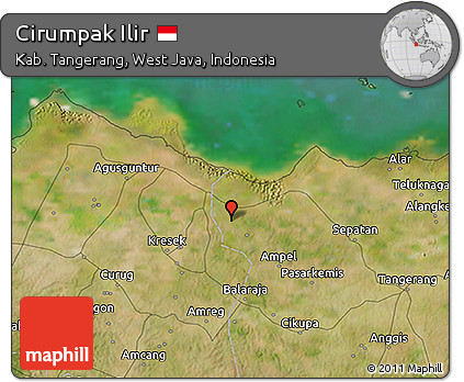 Satellite 3D Map of Cirumpak Ilir