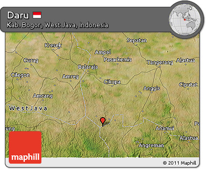Satellite 3D Map of Daru