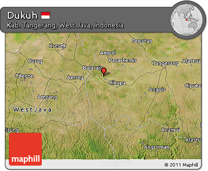 Satellite 3D Map of Dukuh