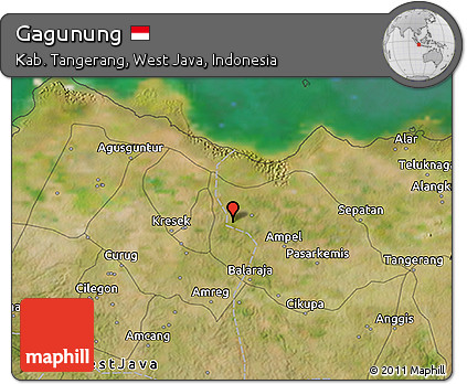 Satellite 3D Map of Gagunung