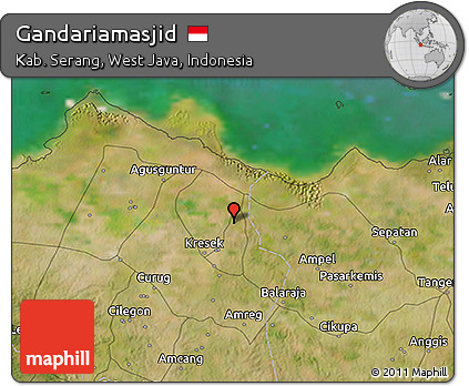 Satellite 3D Map of Gandariamasjid