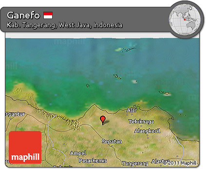 Satellite 3D Map of Ganefo