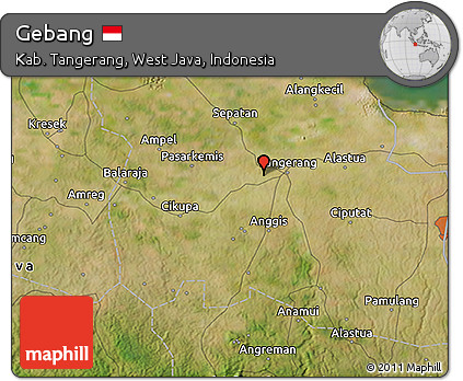 Satellite 3D Map of Gebang