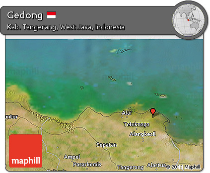 Satellite 3D Map of Gedong