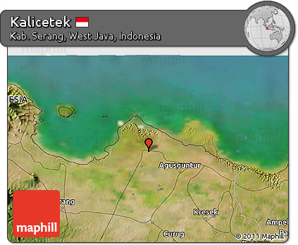 Satellite 3D Map of Kalicetek