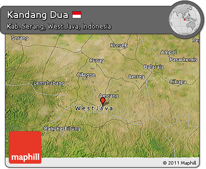 Satellite 3D Map of Kandang Dua