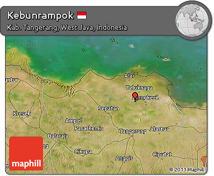Satellite 3D Map of Kebunrampok
