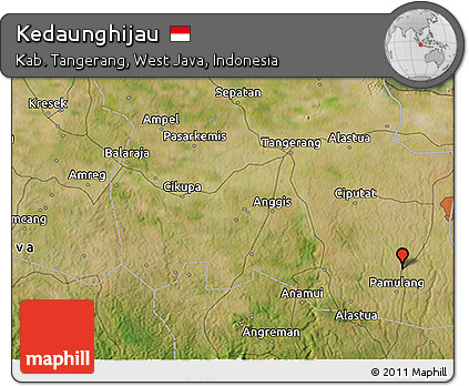 Satellite 3D Map of Kedaunghijau
