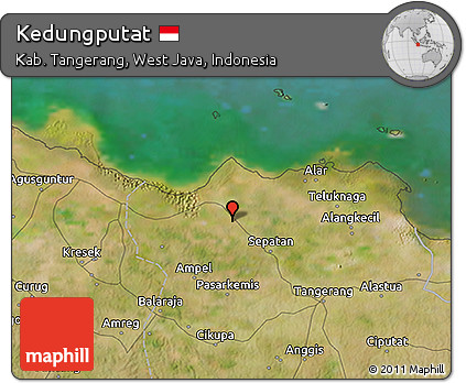 Satellite 3D Map of Kedungputat