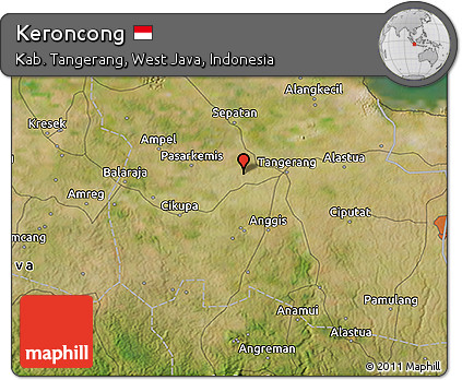 Satellite 3D Map of Keroncong