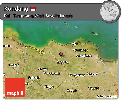 Satellite 3D Map of Kondang