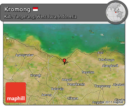 Satellite 3D Map of Kromong