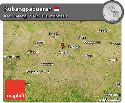Satellite 3D Map of Kubangpabuaran