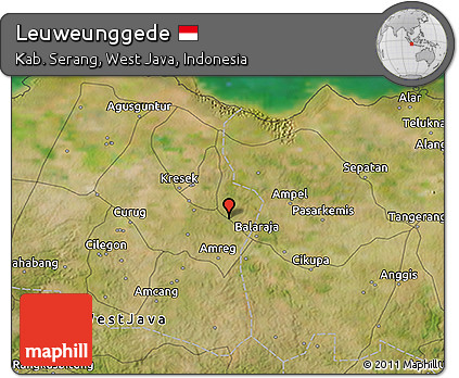 Satellite 3D Map of Leuweunggede