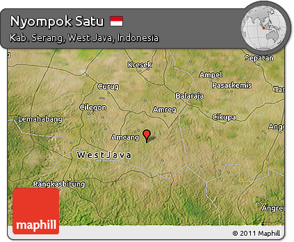 Satellite 3D Map of Nyompok Satu
