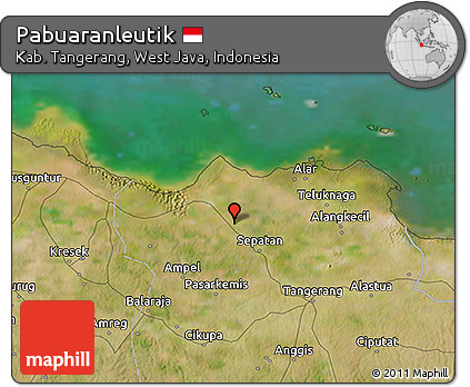 Satellite 3D Map of Pabuaranleutik