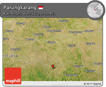 Satellite 3D Map of Parungkarang