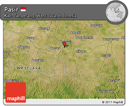 Satellite 3D Map of Pasir