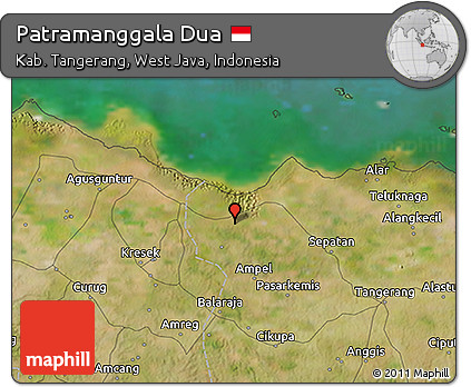 Satellite 3D Map of Patramanggala Dua