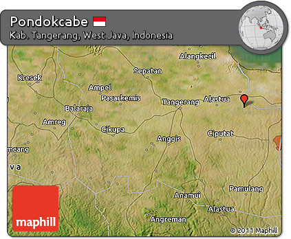 Satellite 3D Map of Pondokcabe