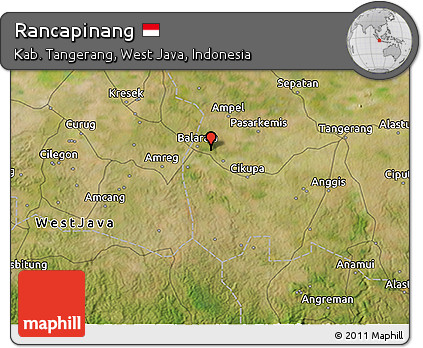 Satellite 3D Map of Rancapinang