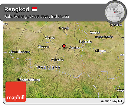 Satellite 3D Map of Rengkod