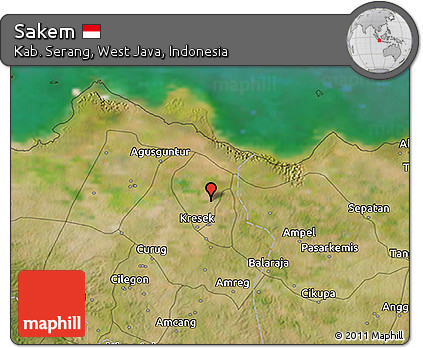Satellite 3D Map of Sakem
