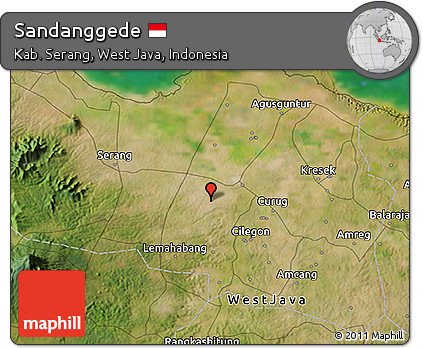 Satellite 3D Map of Sandanggede