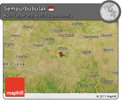 Satellite 3D Map of Sempurbubulak