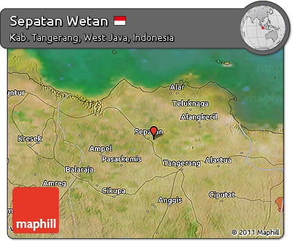 Satellite 3D Map of Sepatan Wetan