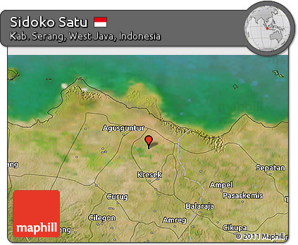 Satellite 3D Map of Sidoko Satu