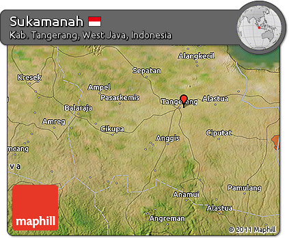 Satellite 3D Map of Sukamanah
