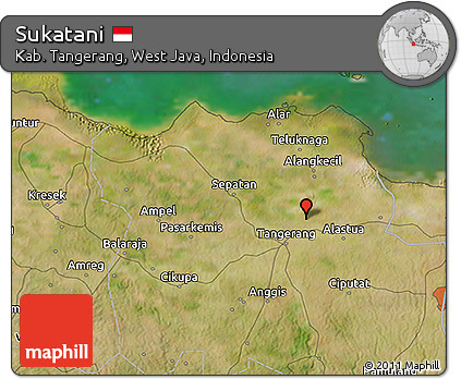 Satellite 3D Map of Sukatani