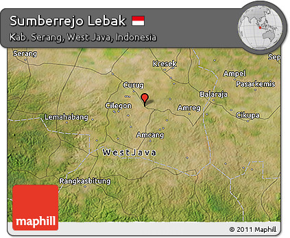 Satellite 3D Map of Sumberrejo Lebak