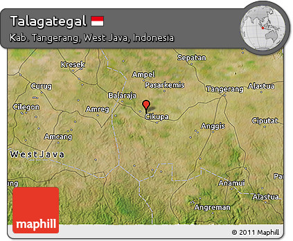 Satellite 3D Map of Talagategal