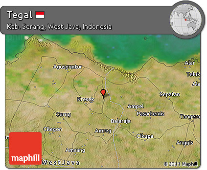 Satellite 3D Map of Tegal