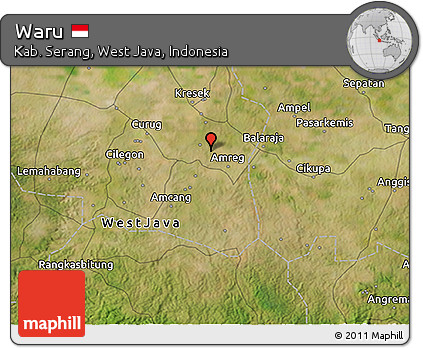 Satellite 3D Map of Waru